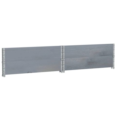 VidaXL Nadstawki paletowe, 2 szt., szare, 100x100 cm, drewno sosnowe