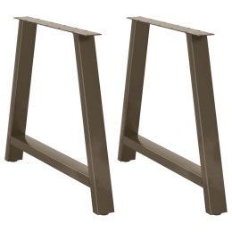 VidaXL Nogi do stołu jadalnego w kształcie litery A 2 szt. 100x(72-73) cm Stal