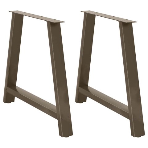 VidaXL Nogi do stołu jadalnego w kształcie litery A 2 szt. 100x(72-73) cm Stal