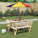 PARASOL OGRODOWY DLA DZIECI NA DREWNIANYM SŁUPKU Ø120X140CM