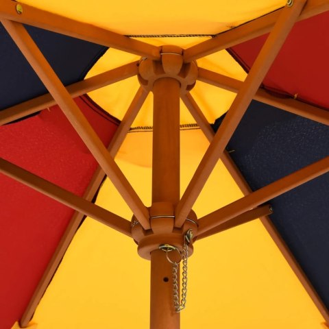 PARASOL OGRODOWY DLA DZIECI NA DREWNIANYM SŁUPKU Ø120X140CM