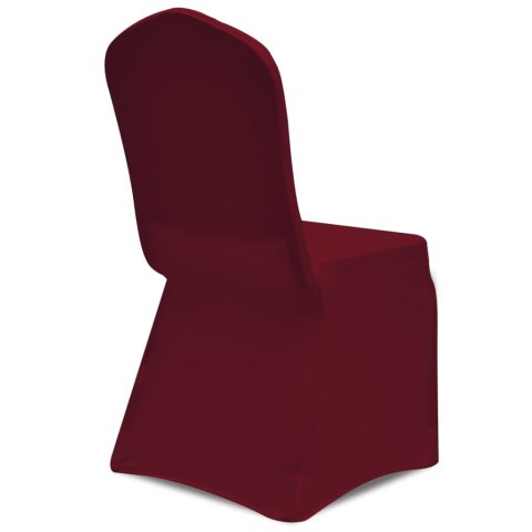 VidaXL Elastyczne pokrowce na krzesła, burgundowe, 24 szt.