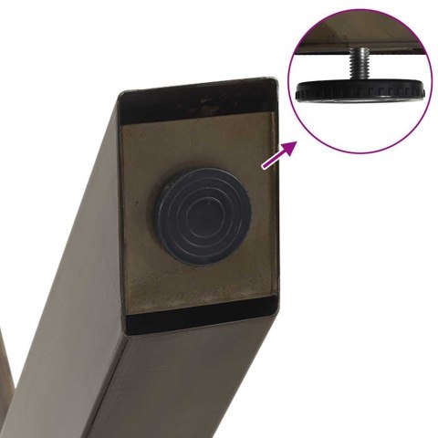 VidaXL Nogi do stolika kawowego w kształcie litery X 2 szt. Naturalna stal 70x(30-31) cm Stal