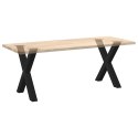 VidaXL Nogi do stołu jadalnego w kształcie litery X 2 szt. Czarne 70x(72-73) cm Stal