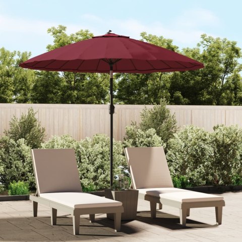 PARASOL OGRODOWY NA SŁUPKU ALUMINIOWYM 270CM BORDOWY