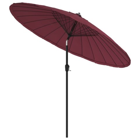 PARASOL OGRODOWY NA SŁUPKU ALUMINIOWYM 270CM BORDOWY