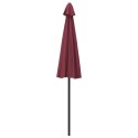 PARASOL OGRODOWY NA SŁUPKU ALUMINIOWYM 270CM BORDOWY
