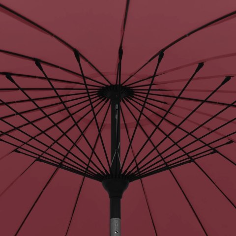 PARASOL OGRODOWY NA SŁUPKU ALUMINIOWYM 270CM BORDOWY