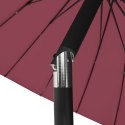 PARASOL OGRODOWY NA SŁUPKU ALUMINIOWYM 270CM BORDOWY