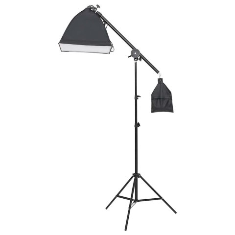 VidaXL Fotograficzny zestaw studyjny z lampami i tłem