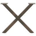 VidaXL Nogi do stolika kawowego w kształcie litery X 2 szt. Naturalna stal 60x(42-43) cm Stal