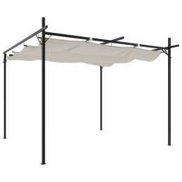 VidaXL Pergola ze zwijanym dachem, kremowa, 295x292x230 cm