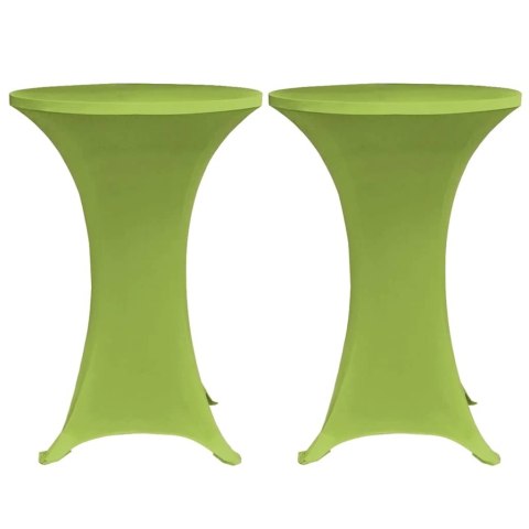 VidaXL Elastyczne pokrowce na stół, 4 szt., 70 cm, zielone