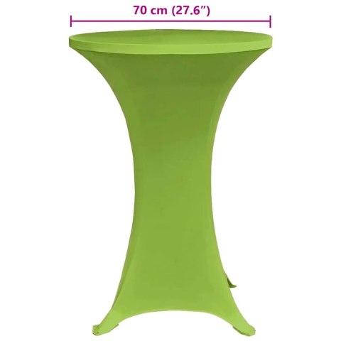 VidaXL Elastyczne pokrowce na stół, 4 szt., 70 cm, zielone