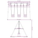 VidaXL Huśtawka ogrodowa z 3 siedziskami