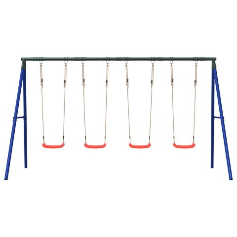 VidaXL Huśtawka ogrodowa z 4 siodełkami