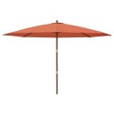 PARASOL OGRODOWY NA DREWNIANYM SŁUPKU TERAKOTOWY 400X273CM