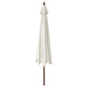 VidaXL Parasol ogrodowy na drewnianym słupku, piaskowy, 400x273 cm