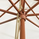 VidaXL Parasol ogrodowy na drewnianym słupku, piaskowy, 400x273 cm