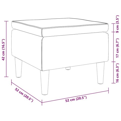 VidaXL Podnóżek z drewnianymi nóżkami, brązowy, obity aksamitem