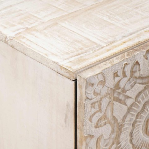 BUFET Z PRZECHOWYWANIEM BIAŁY 40X33,5X75CM DREWNO Z MANGO