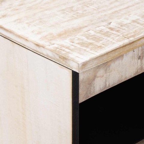 BIAŁA KOMODA Z DREWNA MANGO RĘCZNIE RZEŹBIONA RETRO 60X33,5X75CM LOFT BUFET