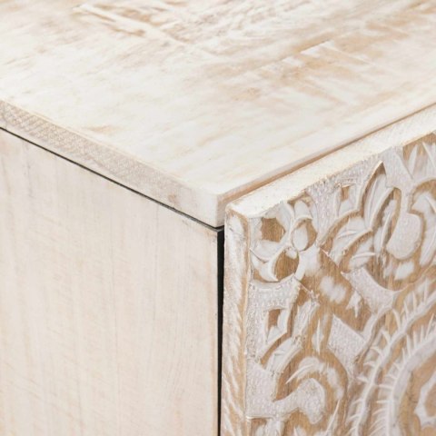 BIAŁY BUFET Z DREWNA MANGO KREDENS NOWOCZESNY KOMODA 60X33,5X75CM LOFT STYL