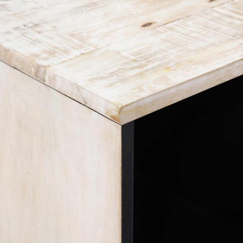 BUFET Z PRZECHOWYWANIEM BIAŁY 80X33,5X75CM DREWNO Z MANGO