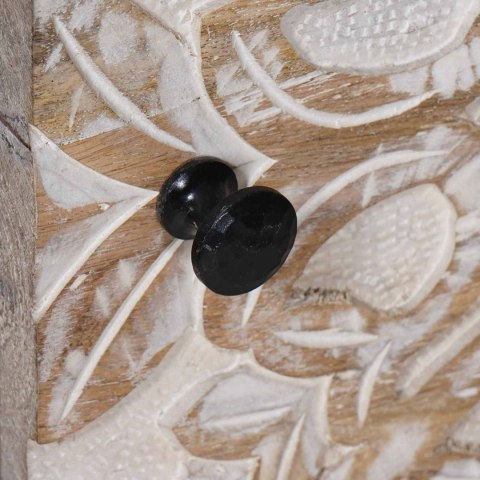 BUFET Z PRZECHOWYWANIEM BIAŁY 80X33,5X75CM DREWNO Z MANGO