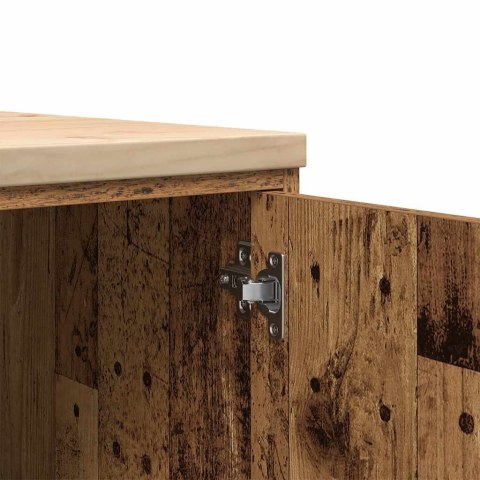 VidaXL Garażowa szafka do przechowywania Stare drewno 30x51x85 cm