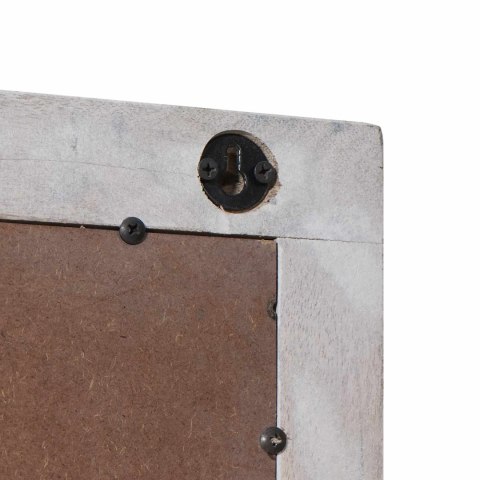 LUSTRO ŁAZIENKOWE Z LUSTREM BIAŁY 50X70X3CM DREWNO Z MANGO