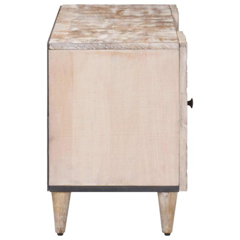 SZAFKA POD TELEWIZOR BIAŁY 105X33,5X46CM DREWNO Z MANGO