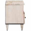 SZAFKA POD TELEWIZOR BIAŁY 70X33,5X46CM DREWNO Z MANGO