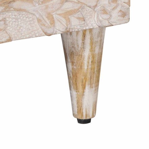 SZAFKA POD TELEWIZOR BIAŁY 70X33,5X46CM DREWNO Z MANGO