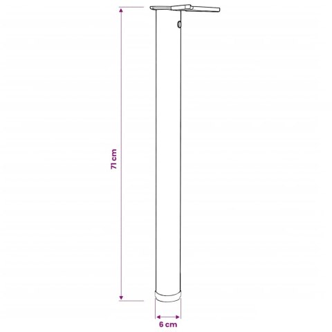 NOGI STOŁOWE Z REGULACJĄ WYSOKOŚCI NIKIEL SZCZOTKOWANY 710MM