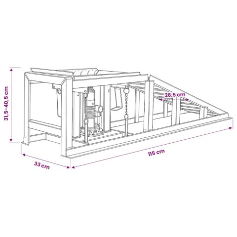 RAMPA DO NAPRAWY SAMOCHODÓW 2 NAJAZDY CZERWONA STALOWA