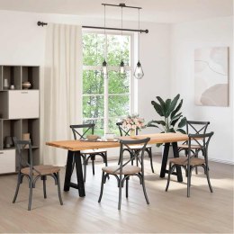 VidaXL Nogi do stołu jadalnego w kształcie litery A 2 szt. Czarne 50x(72-73) cm Stal