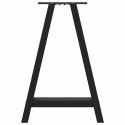 VidaXL Nogi do stołu jadalnego w kształcie litery A 2 szt. Czarne 50x(72-73) cm Stal