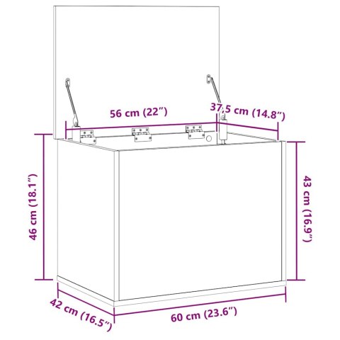 SKRZYNIA DO PRZECHOWYWANIA DĄB ARTISAN 60X42X46CM