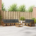 VidaXL Zestaw sof na zewnątrz z poduszką 8 pcs Naturalny i Antracytowy