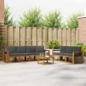 VidaXL Zestaw sof na zewnątrz z poduszką 8 pcs Naturalny i Antracytowy