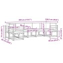 VidaXL Zestaw sof na zewnątrz z poduszką 7 pcs Naturalny i Antracytowy
