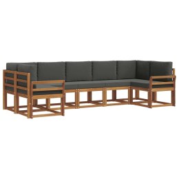 VidaXL Zestaw sof na zewnątrz z poduszką 7 pcs Naturalny i Antracytowy