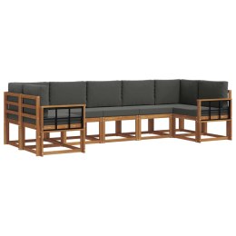 VidaXL Zestaw sof na zewnątrz z poduszką 7 pcs Naturalny i Antracytowy