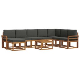 VidaXL Zestaw sof na zewnątrz z poduszką 9 pcs Naturalny i Antracytowy
