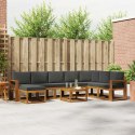 VidaXL Zestaw sof na zewnątrz z poduszką 9 pcs Naturalny i Antracytowy