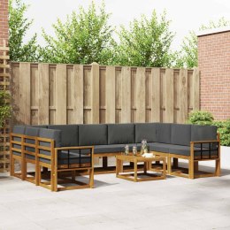 VidaXL Zestaw sof na zewnątrz 10 pcs Naturalny i Antracytowy