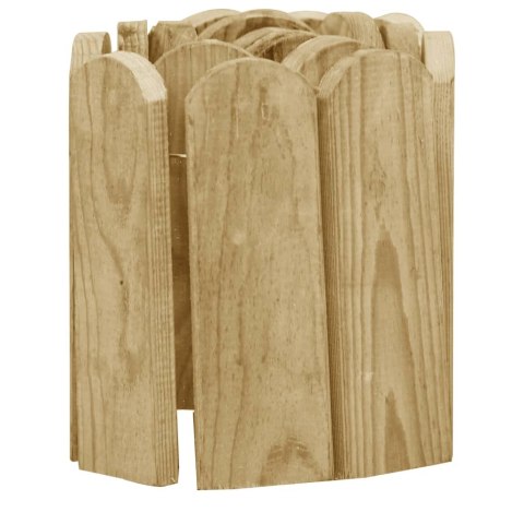 VidaXL Obrzeża ogrodowe, 3 szt., 120 cm, impregnowane drewno sosnowe