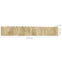 VidaXL Obrzeża ogrodowe, 3 szt., 120 cm, impregnowane drewno sosnowe