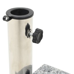 PODSTAWA POD PARASOL GRANITOWA 10 KG ZAOKRĄGLONA SZARA